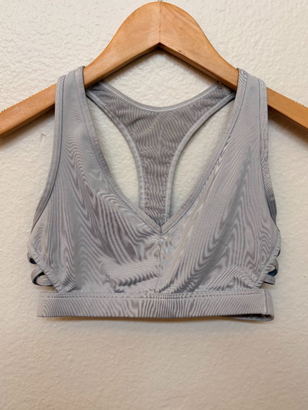 Grey Cross-Back Sports Bra XS